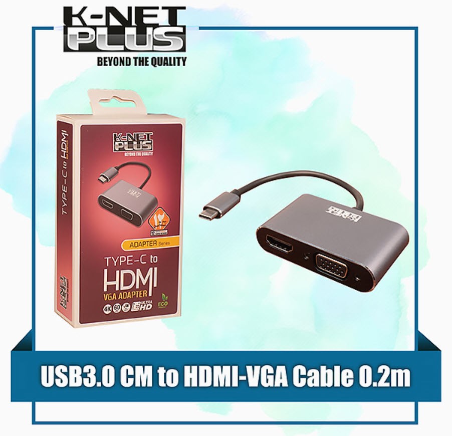 تبدیل Type C به VGA کی نت پلاس Knet Plus KP-COCM2HV02