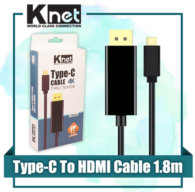 کابل TYPE C به HDMI کی نت Knet K-CUCMHD18