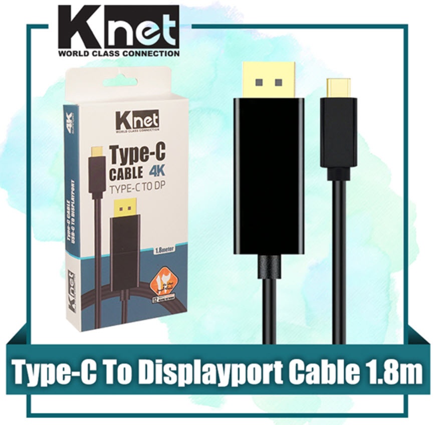 کابل Type C به DisplayPort کی نت Knet K-CUCMDP18