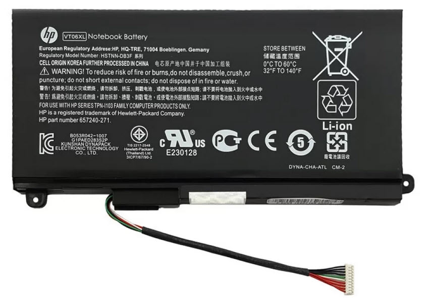 باتری لپ تاپ اچ پی ENVY 17T-3000_VT06XL داخلی اورجینال